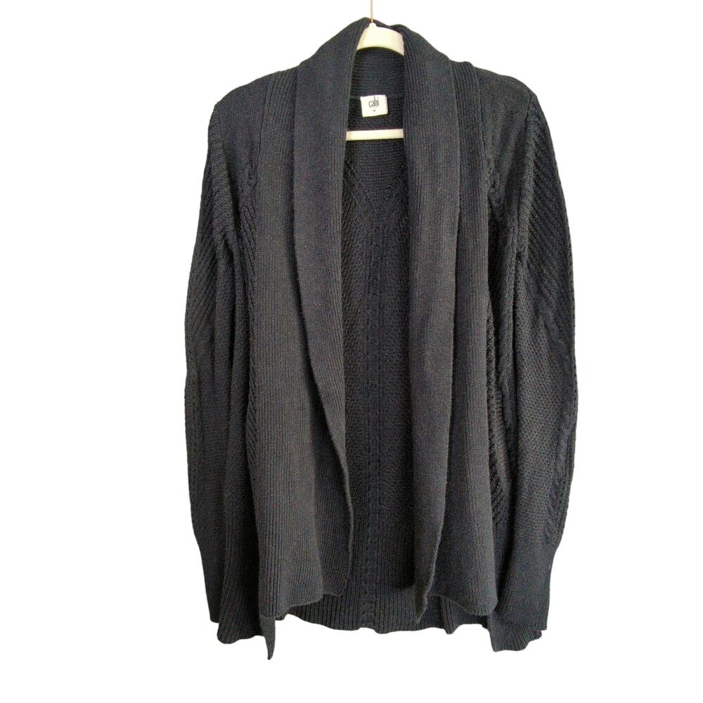 Cabi Cardigan Womens XS Blue Countryside Cable Knit Open‎ Front